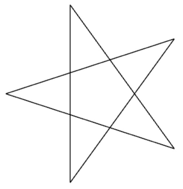 5-pointed star drawing example