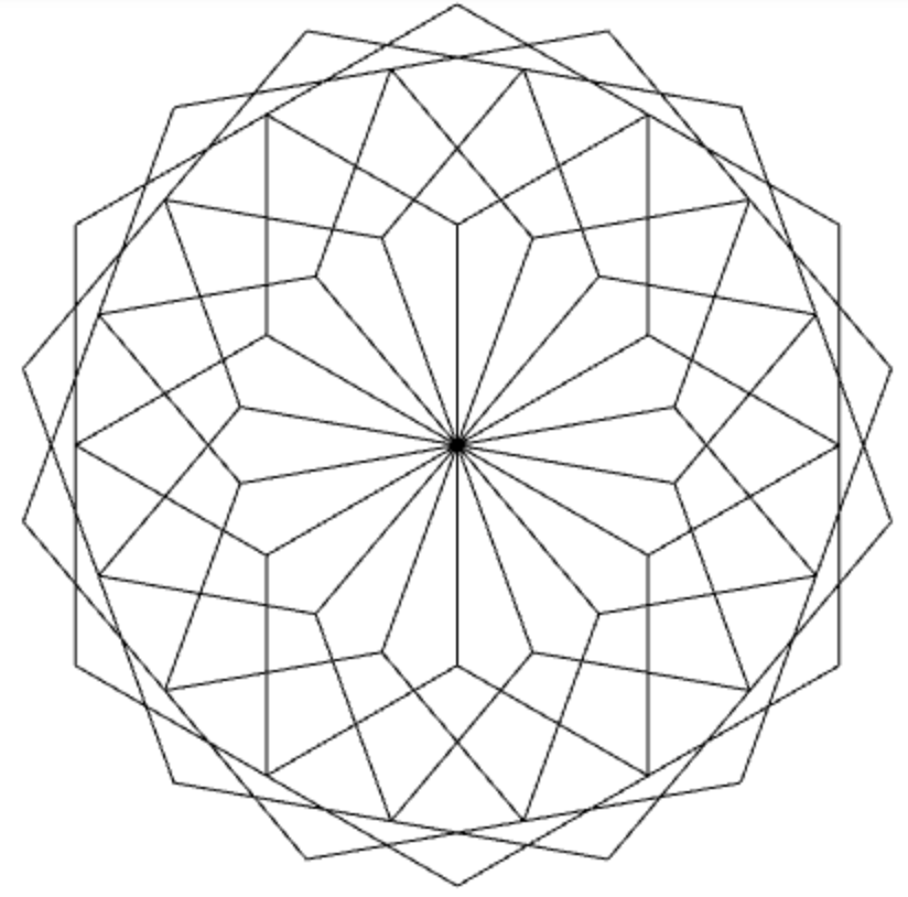 Hexagonal circular pattern example