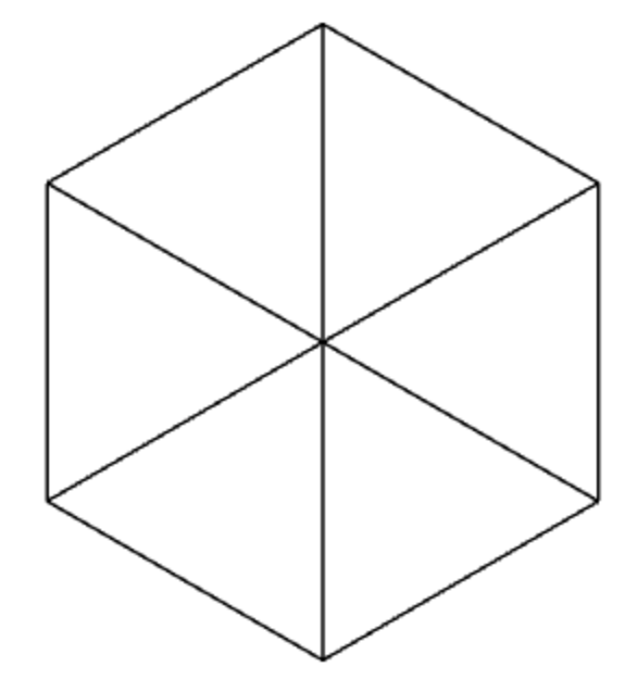 Hexagonal triangular pattern example