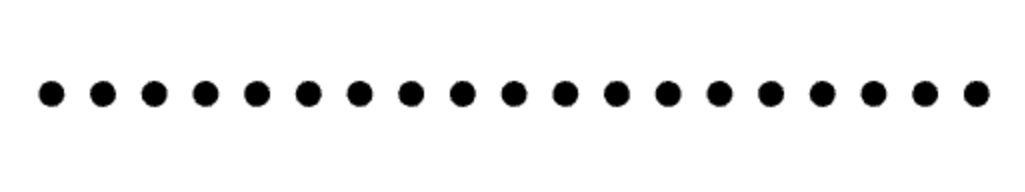 Line of dots example